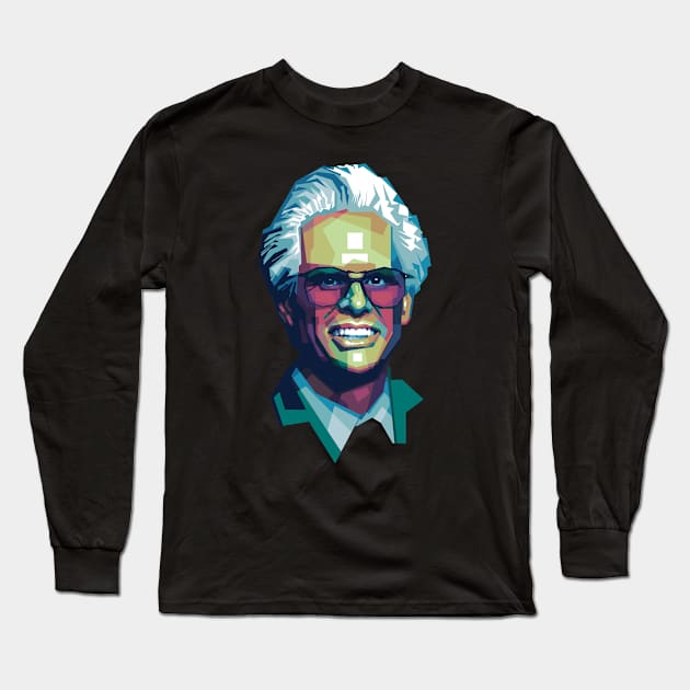 Baby Billy Freeman Pop Art WPAP Long Sleeve T-Shirt by Alkahfsmart